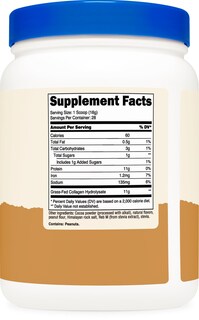Foto 5 | Péptidos De Colágeno Nutricost, Chocolate Y Mantequilla De Cacahuete, 454 G - Venta Internacional.
