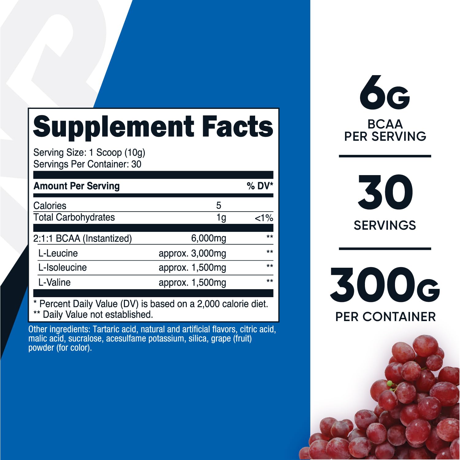 Foto 3 pulgar | Bcaa En Polvo Nutricost Sabor A Uva, 30 Porciones, Vegetariano - Venta Internacional.