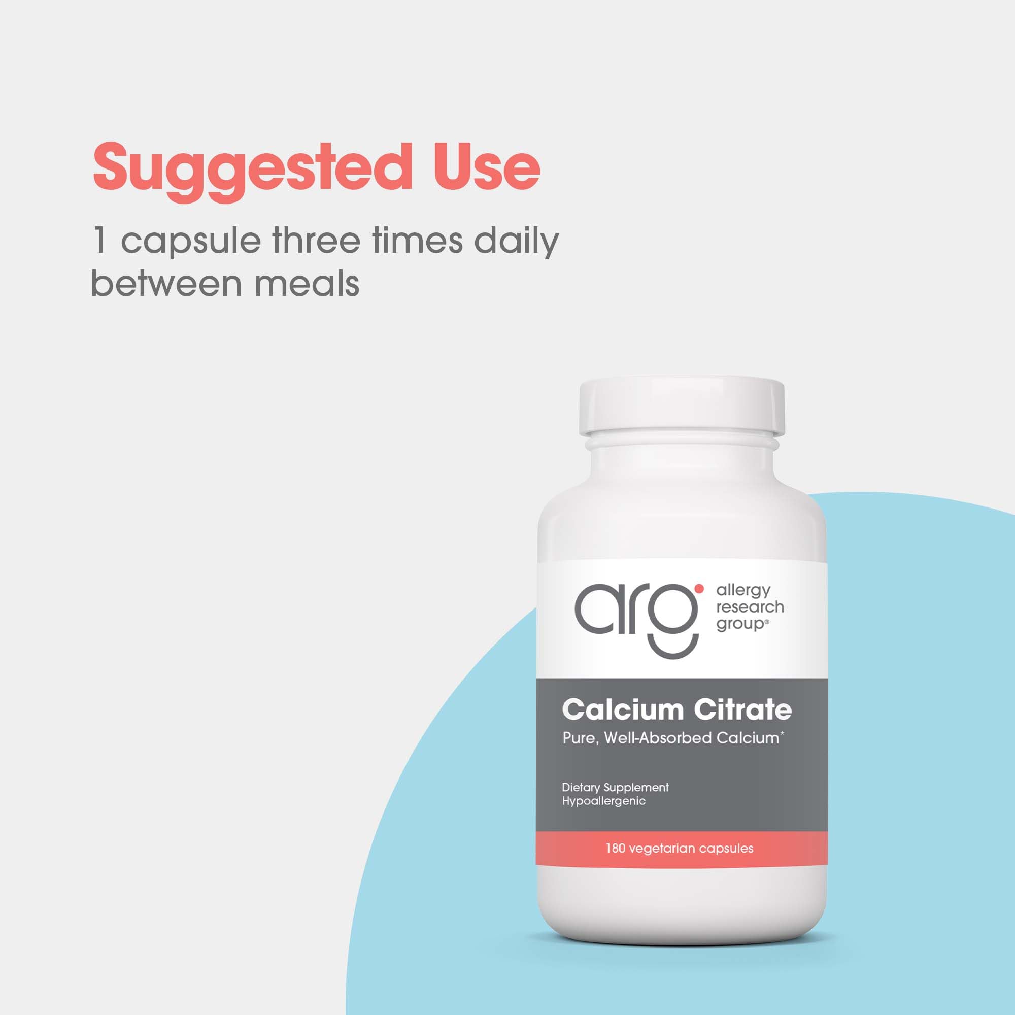 Foto 5 pulgar | Suplemento De Citrato De Calcio Del Allergy Research Group, 150 Mg - Venta Internacional.