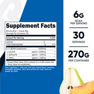 Foto 2 | Bcaa En Polvo Nutricost 2:1:1 Sabor Melocotón Y Pera, 30 Porciones - Venta Internacional.