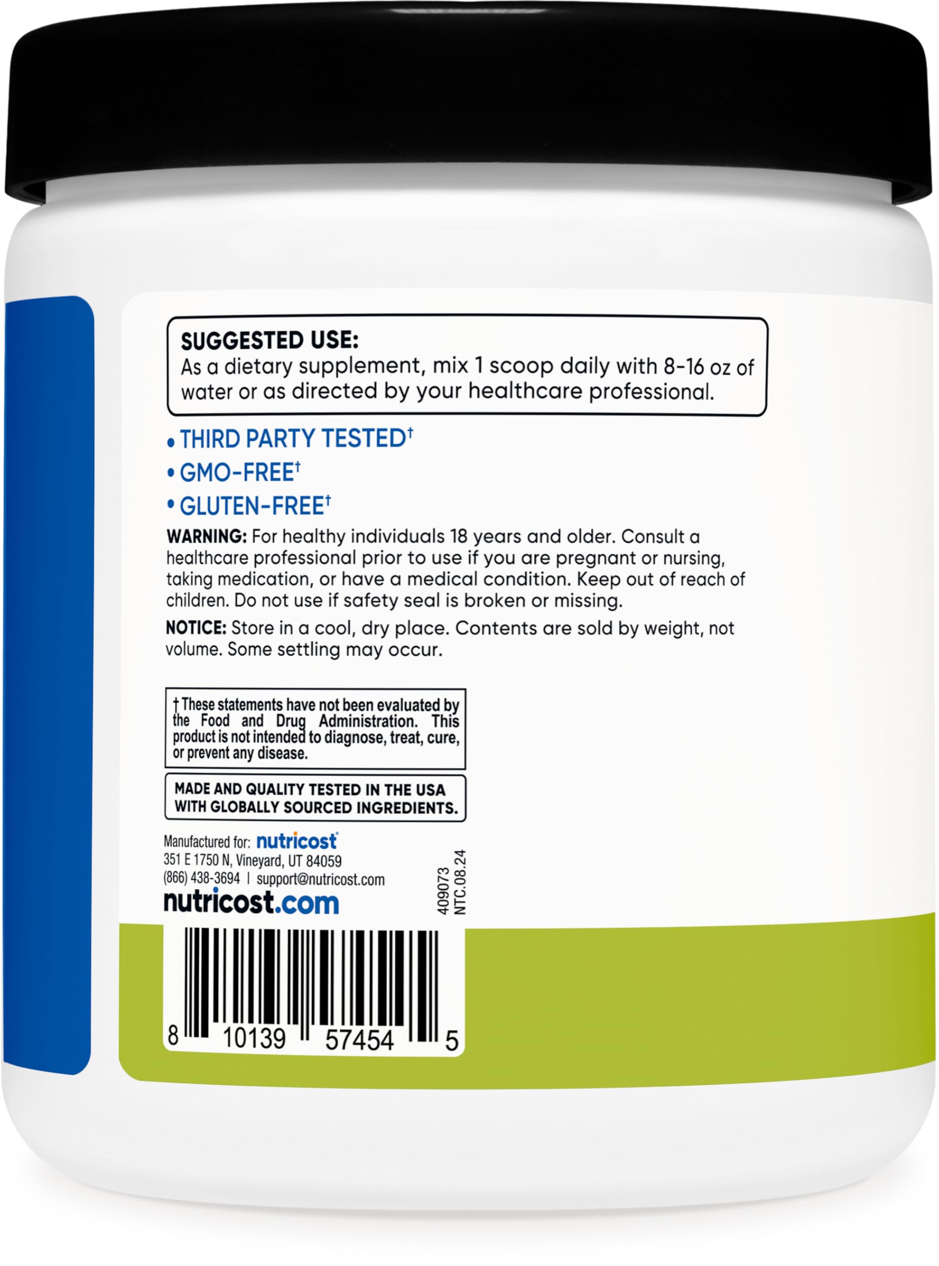 Foto 5 pulgar | Bcaa En Polvo Nutricost 2:1:1 Sabor Melocotón Y Pera, 30 Porciones - Venta Internacional.