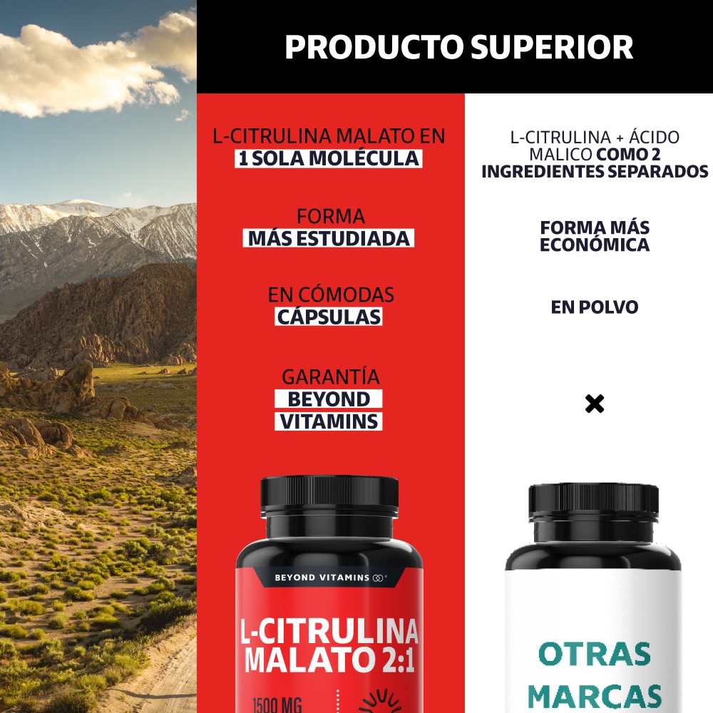 Foto 4 pulgar | Suplemento Alimenticio Beyond Vitamins  L-citrulina Malato 1500mg 180 Cápsulas