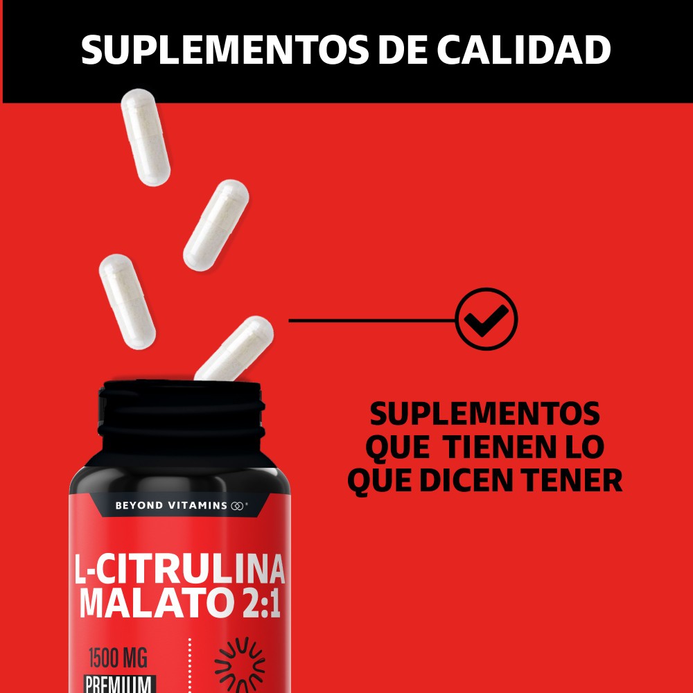 Foto 4 | Suplemento Alimenticio Beyond Vitamins  L-citrulina Malato 1500mg 180 Cápsulas