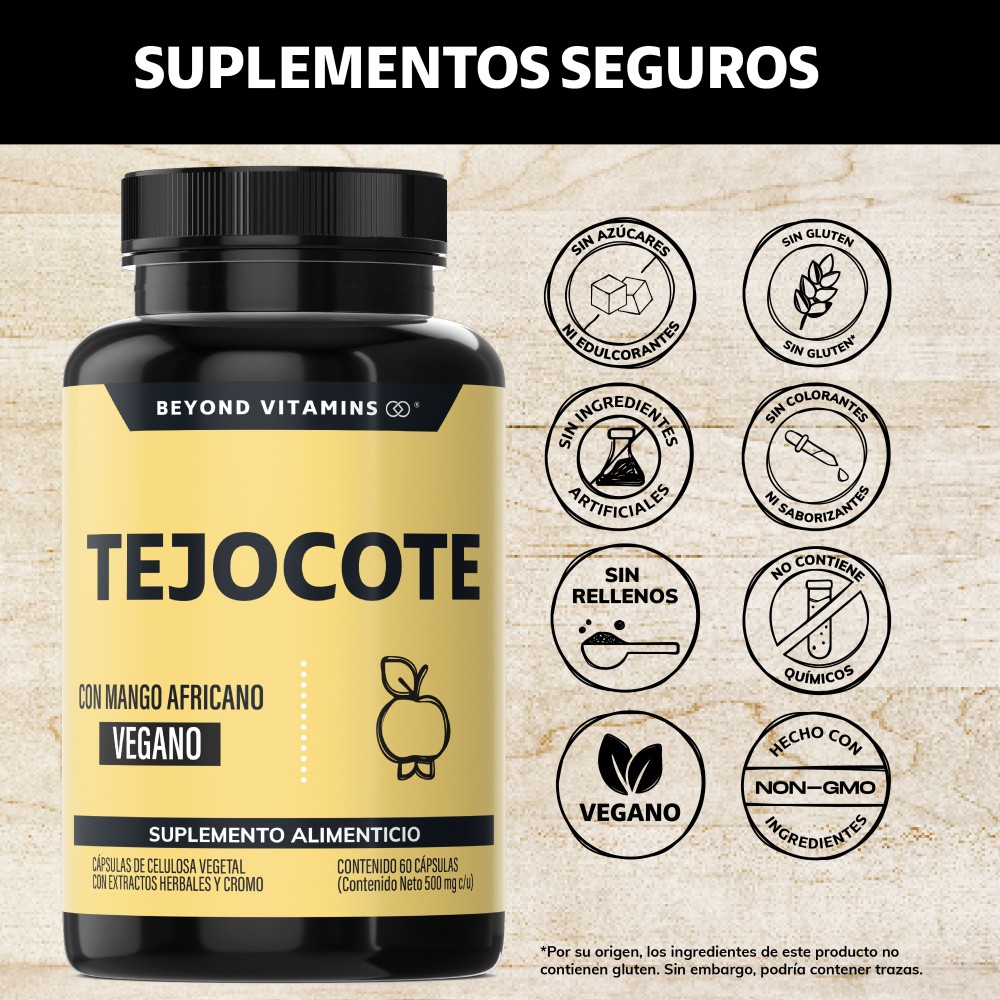 Foto 3 pulgar | Suplemento Alimenticio Beyond Vitamins Tejocote Con Mango Africano 60 Cápsulas
