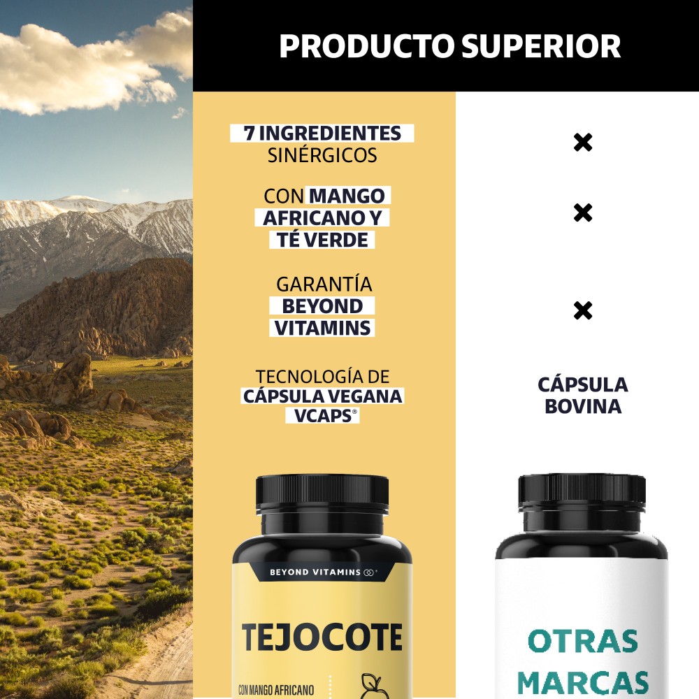 Foto 4 pulgar | Suplemento Alimenticio Beyond Vitamins Tejocote Con Mango Africano 60 Cápsulas
