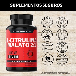 Foto 2 | Suplemento Alimenticio Beyond Vitamins L-citrulina Malato 1500mg 60 Cápsulas