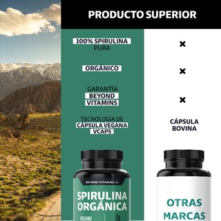 Foto 3 | Suplemento Alimenticio Beyond Vitamins Spirulina Orgánica 180 Cápsulas