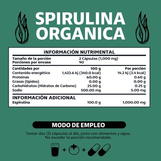 Foto 6 | Suplemento Alimenticio Beyond Vitamins Spirulina Orgánica 180 Cápsulas