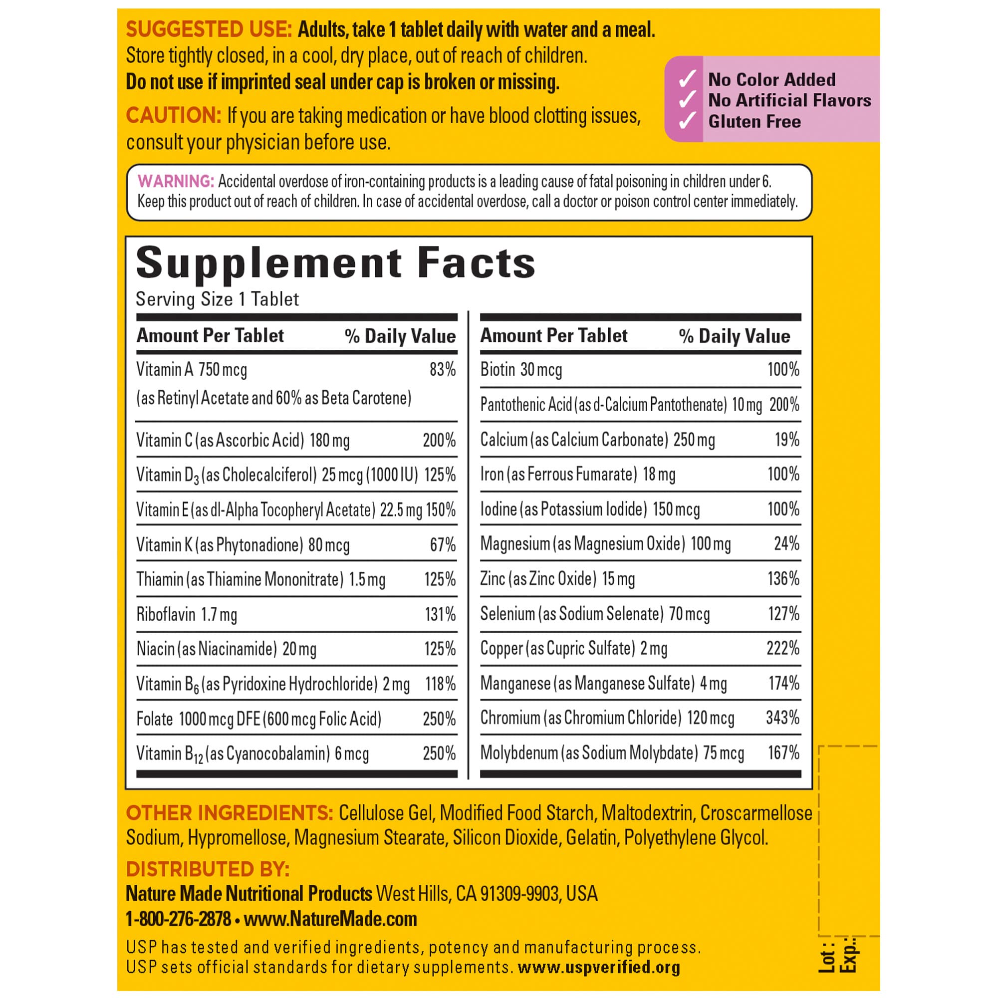 Foto 7 pulgar | Tabletas Multivitamínicas Nature Made para Mujer 300 Tabletas - Venta Internacional
