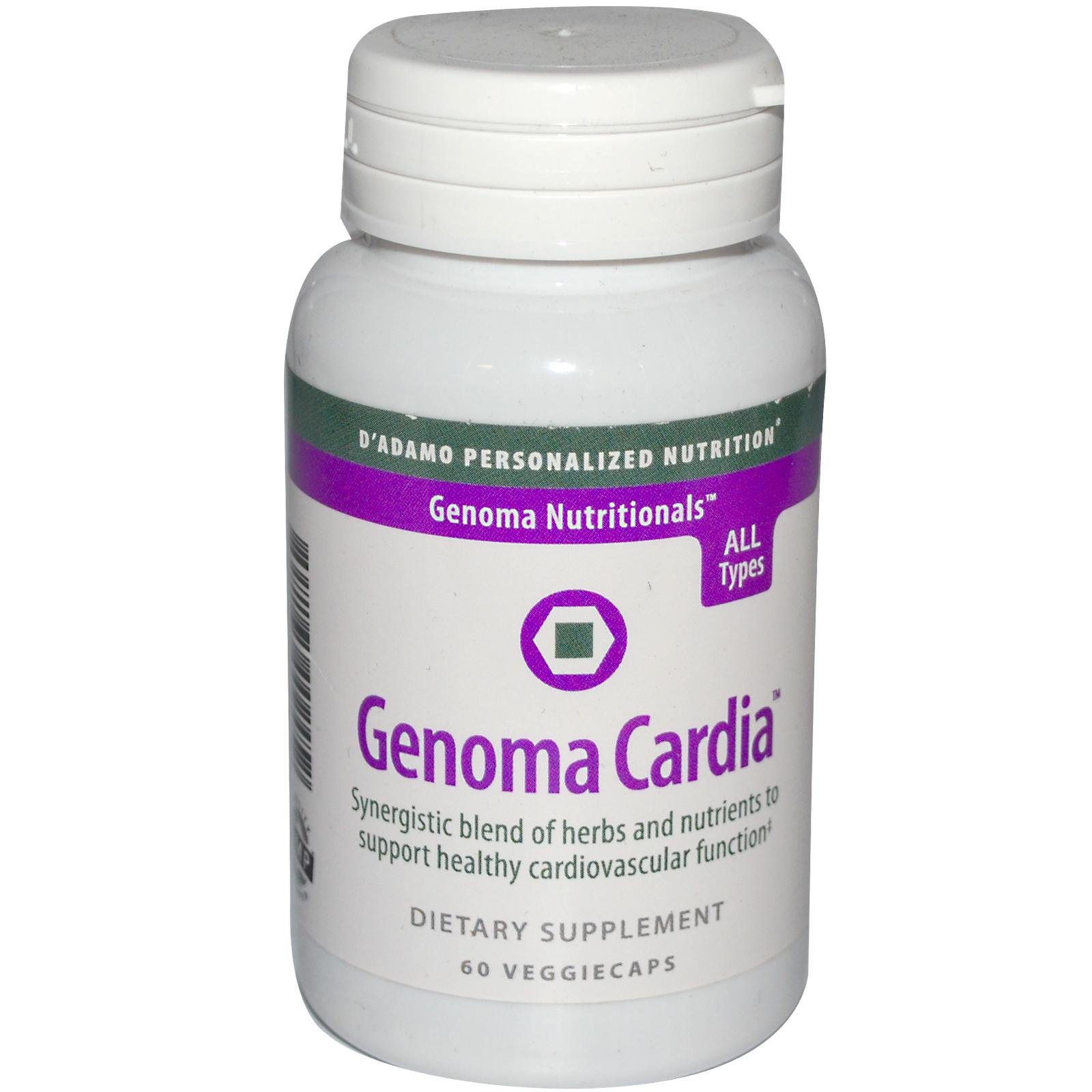 Foto 1 | Suplemento D'adamo Personalized Nutrition Genoma Cardia 60 Vcaps - Venta Internacional.