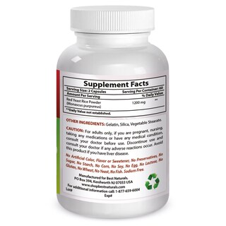 Foto 3 | Suplemento Best Naturals De Arroz De Levadura Roja 600 Mg 120 Cápsulas - Venta Internacional.