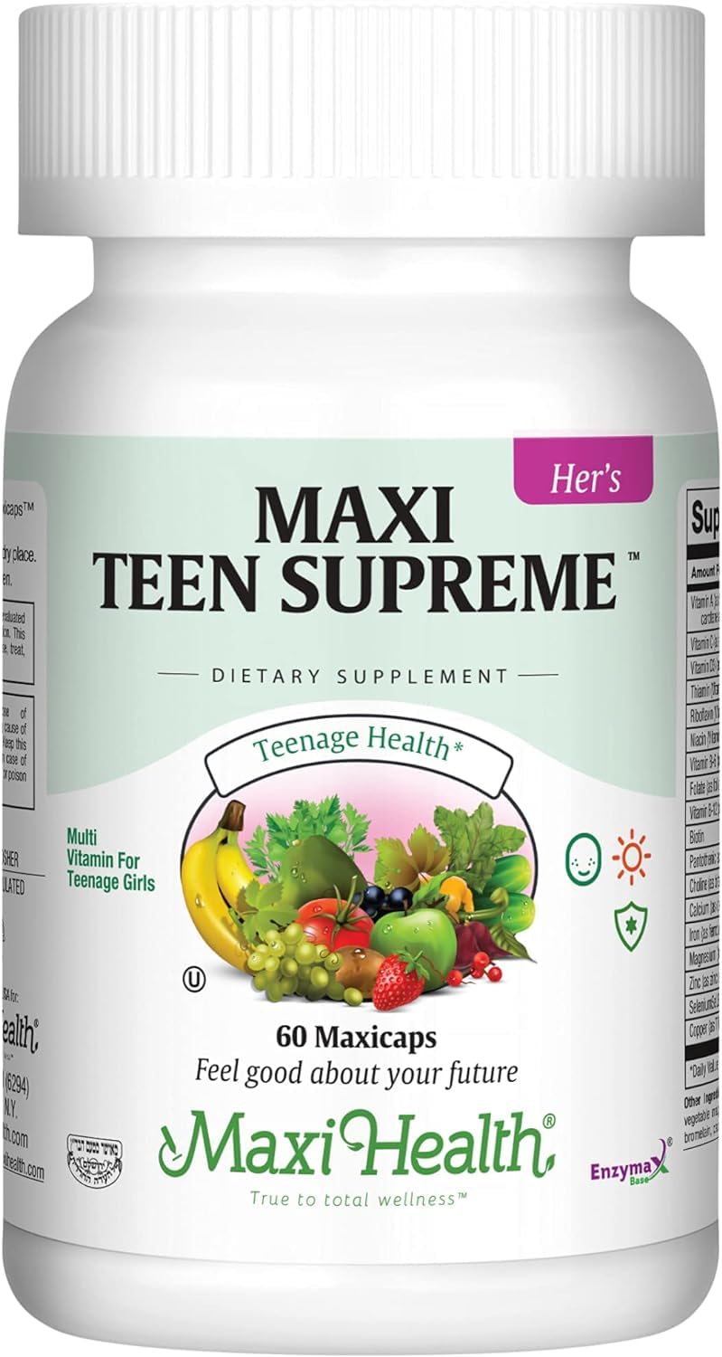 Suplemento Maxi Health Para Adolescentes, Multivitamínico Para Niñas, De 12 A 17 Años, 60 Comprimidos - Venta Int