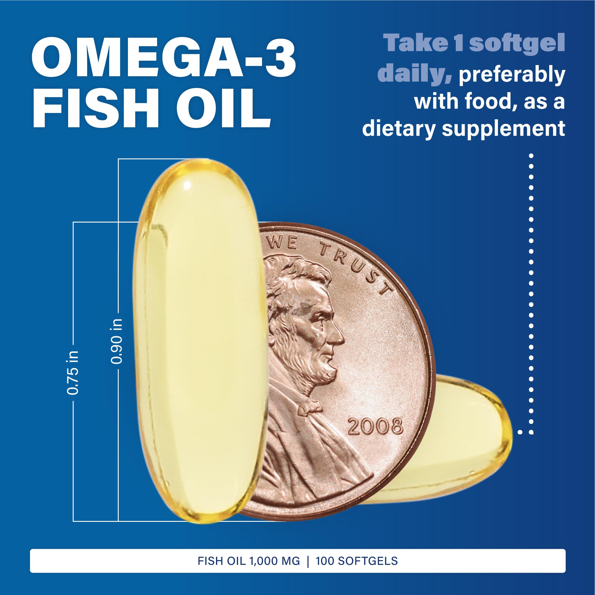 Foto 3 | Suplemento De Aceite De Pescado Major Omega-3 1000 Mg 100 Cápsulas Blandas X3 - Venta Internacional.
