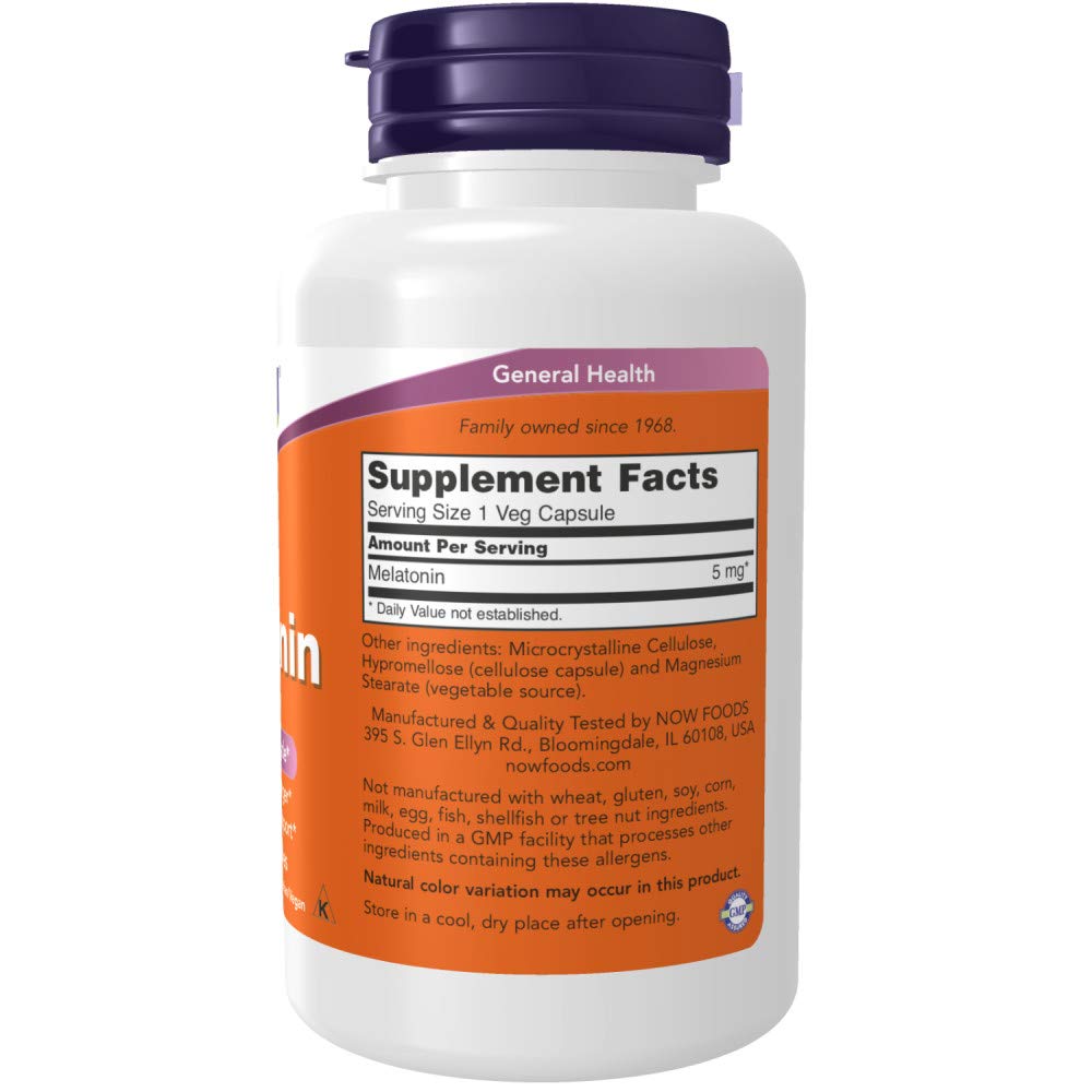 Foto 3 pulgar | Suplementos Now Foods Melatonina 5 Mg 180 Comprimidos - Venta Internacional.