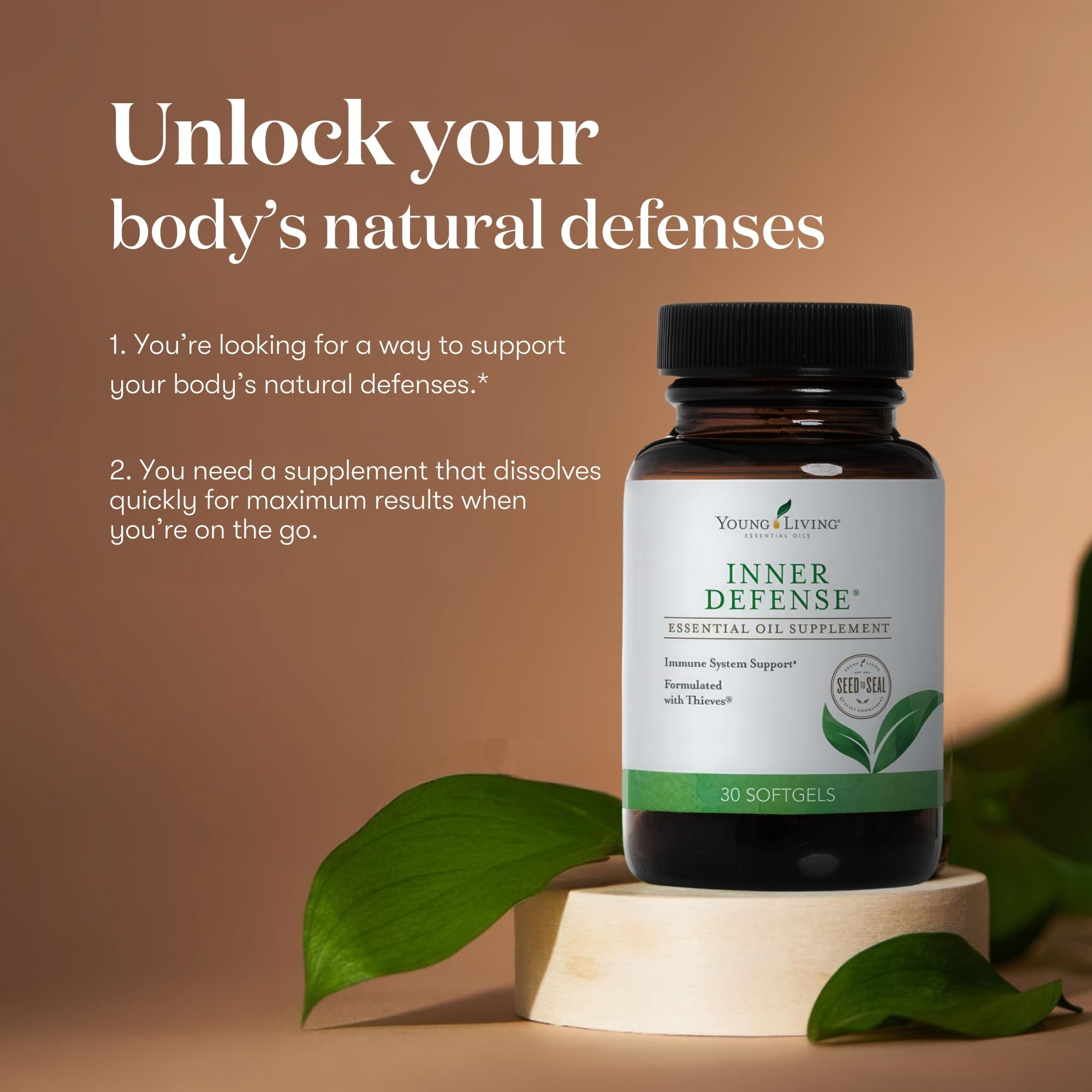 Foto 4 pulgar | Suplemento Young Living Inner Defense 30 Cápsulas Blandas - Venta Internacional.