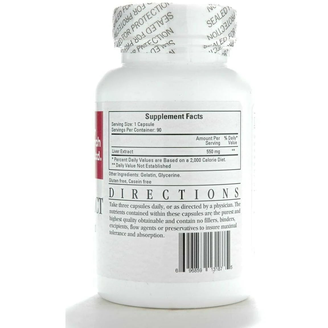 Foto 3 pulgar | Suplemento Ecological Formulas: Extracto De Hígado, 550 Mg, 90 Cápsulas - Venta Internacional.