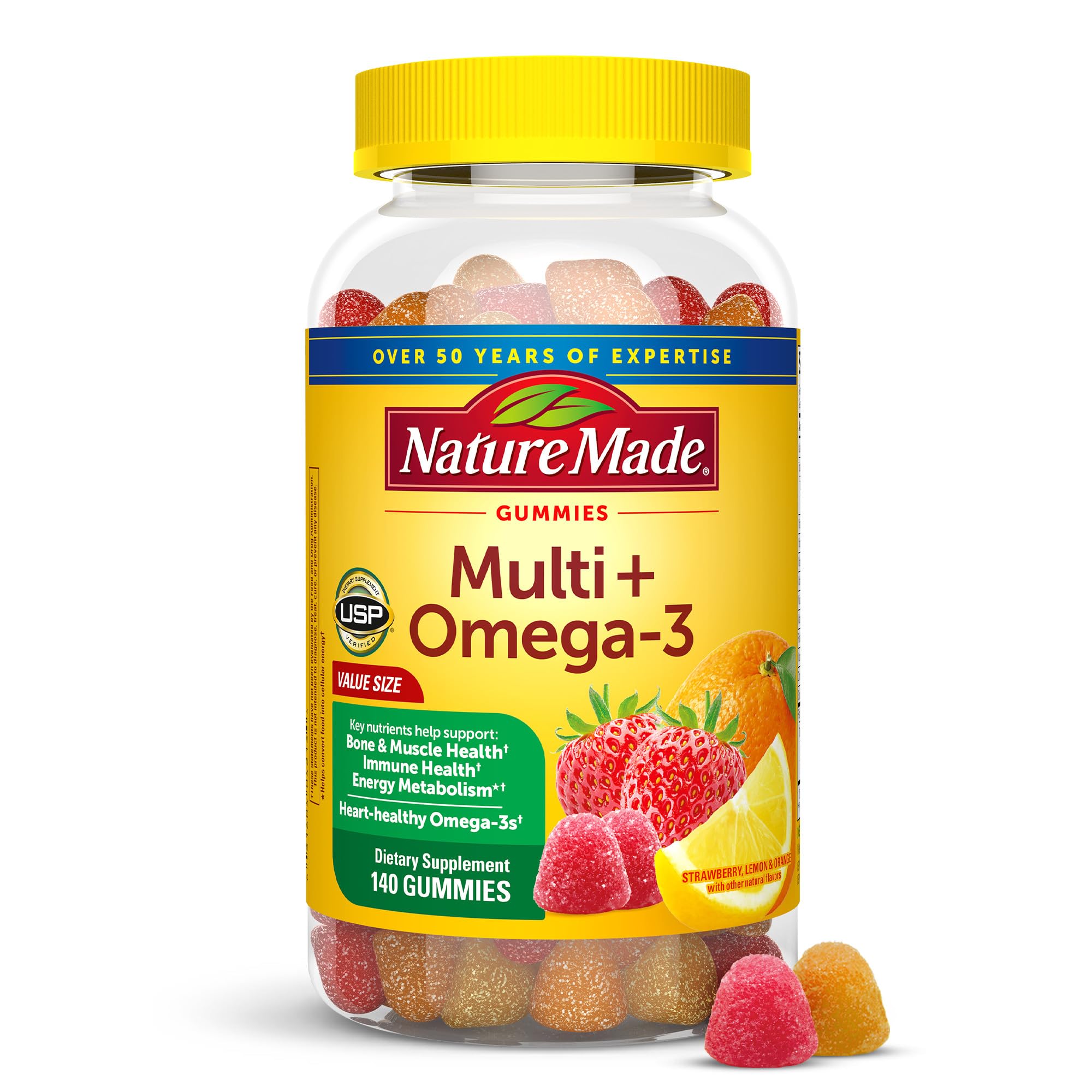 Foto 1 | Suplemento Multivitamínico Y Omega-3 De Nature Made 140 Gomitas - Venta Internacional.