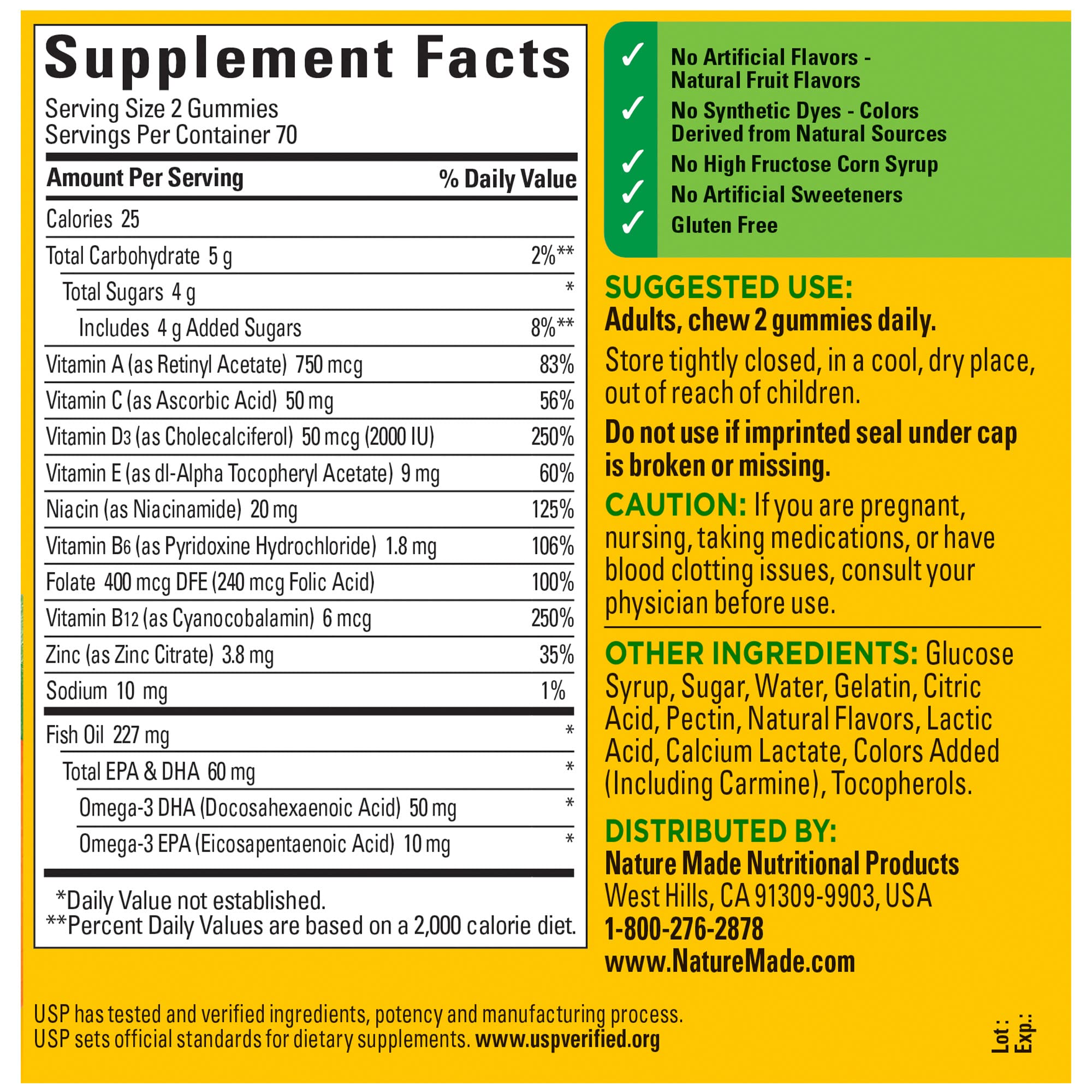 Foto 7 pulgar | Suplemento Multivitamínico Y Omega-3 De Nature Made 140 Gomitas - Venta Internacional.