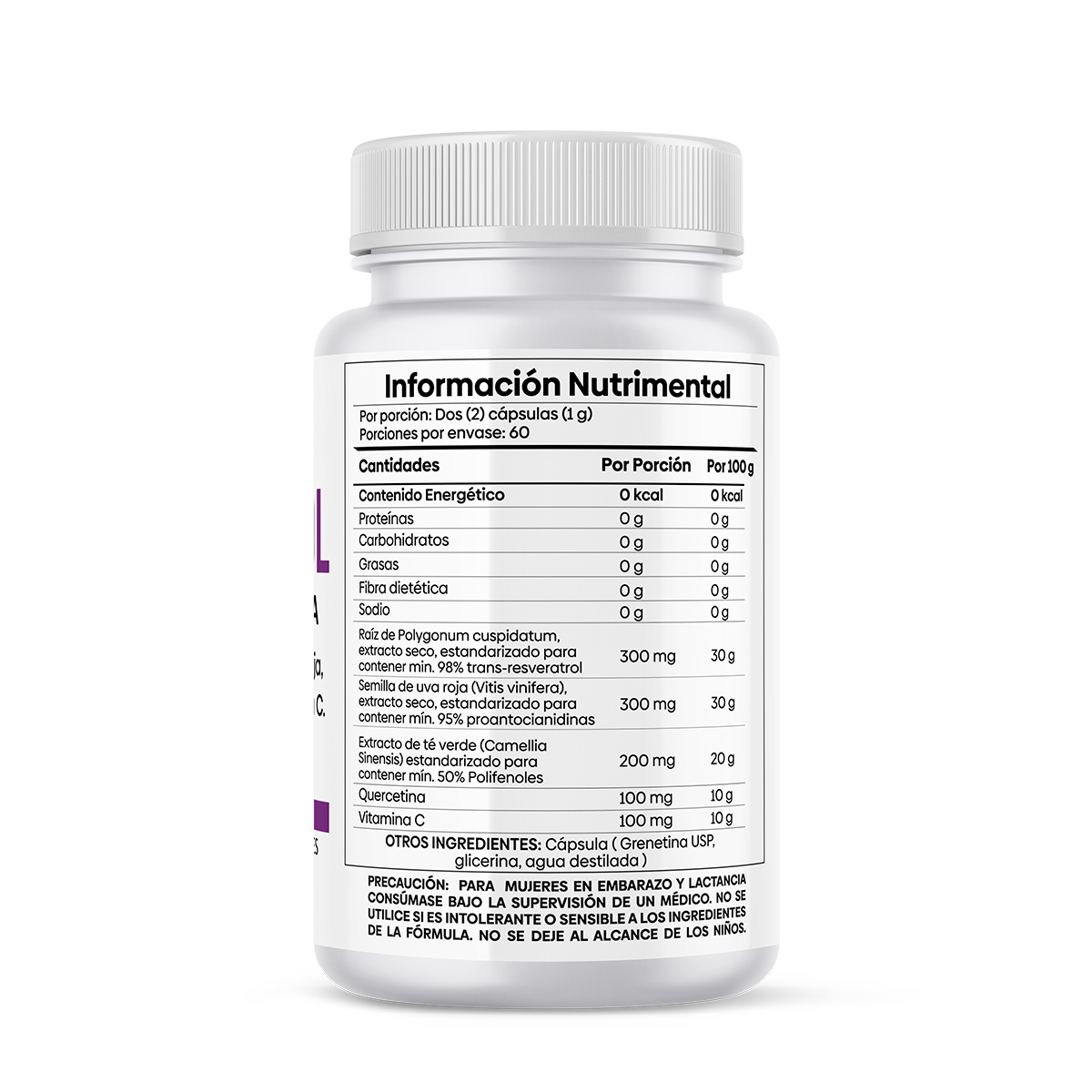 Foto 3 pulgar | Pack 6 Antioxitrol Nutrientes Vidalabs México Antioxidantes Premium Resveratrol