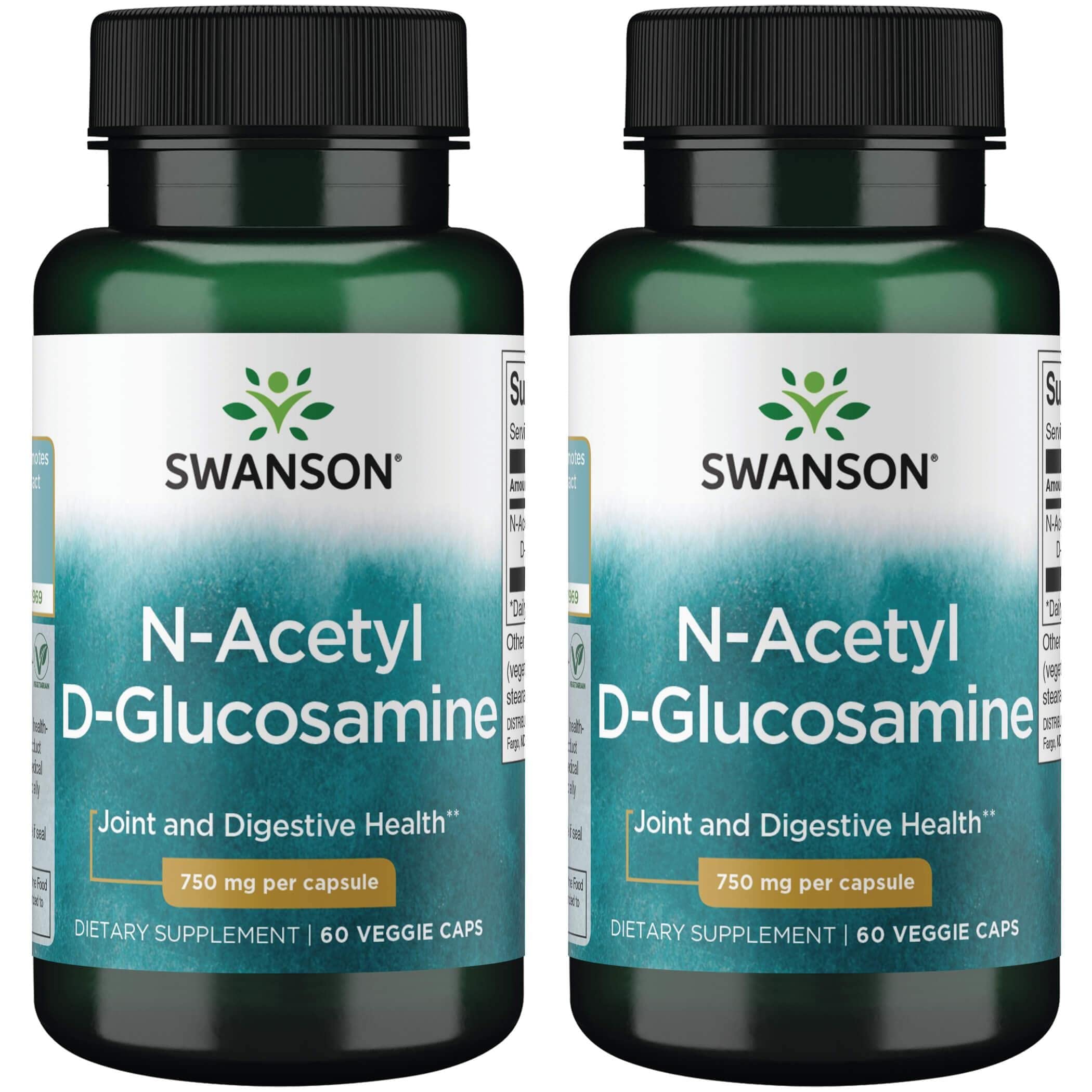 Foto 2 pulgar | Suplemento De N-acetil D-glucosamina De Swanson 750 Mg, 60 Cápsulas X2 - Venta Internacional.