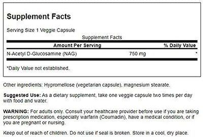 Foto 2 | Suplemento De N-acetil D-glucosamina De Swanson 750 Mg, 60 Cápsulas X2 - Venta Internacional.