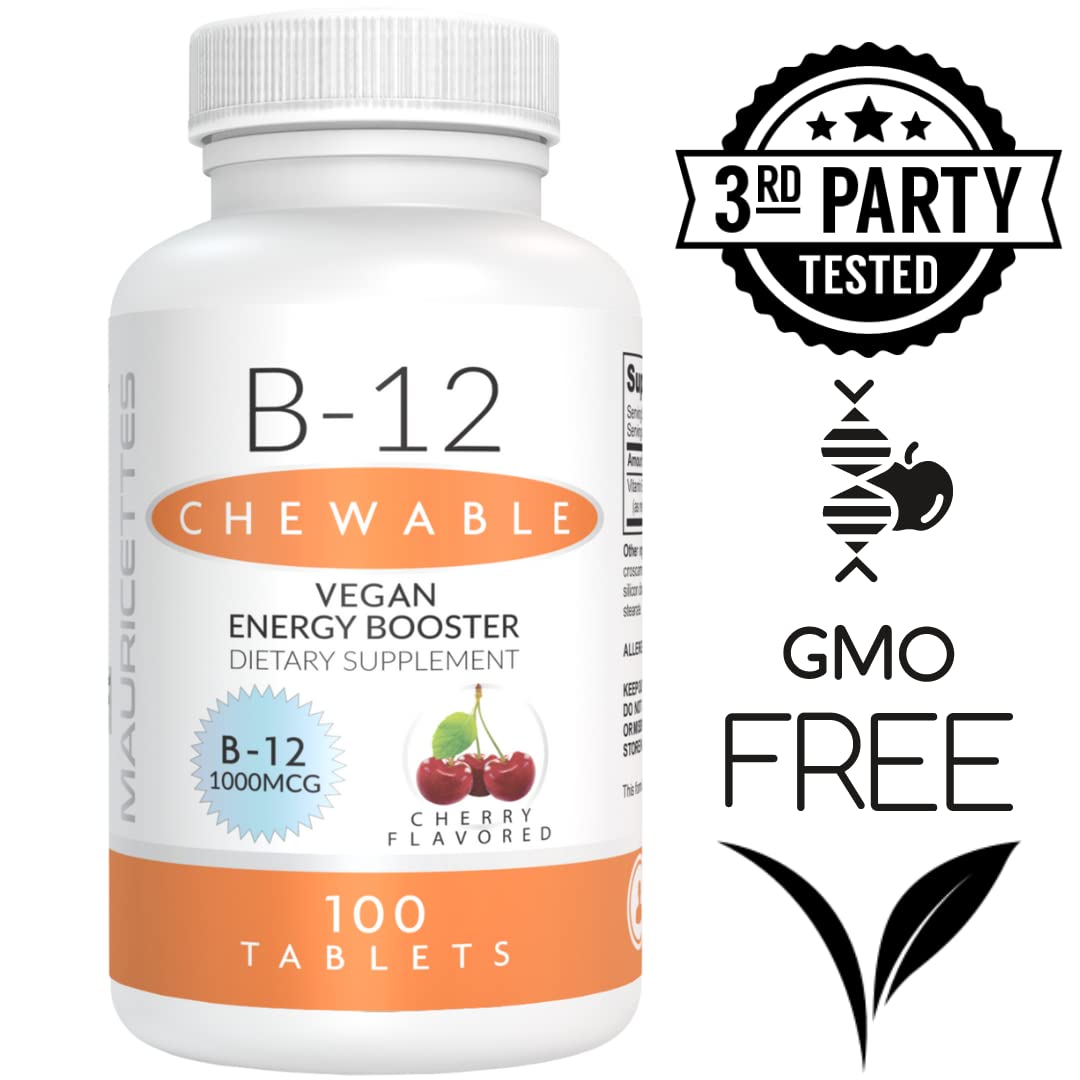 Foto 3 | Vitaminas B12 Masticables Mauricettes Natural 1000 Mcg 100 Tabletas - Venta Internacional.