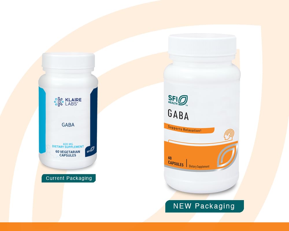 Foto 3 pulgar | Suplemento Klaire Labs Gaba 420 Mg De Ácido Gamma-aminobutírico 60 Cápsulas - Venta Internacional.