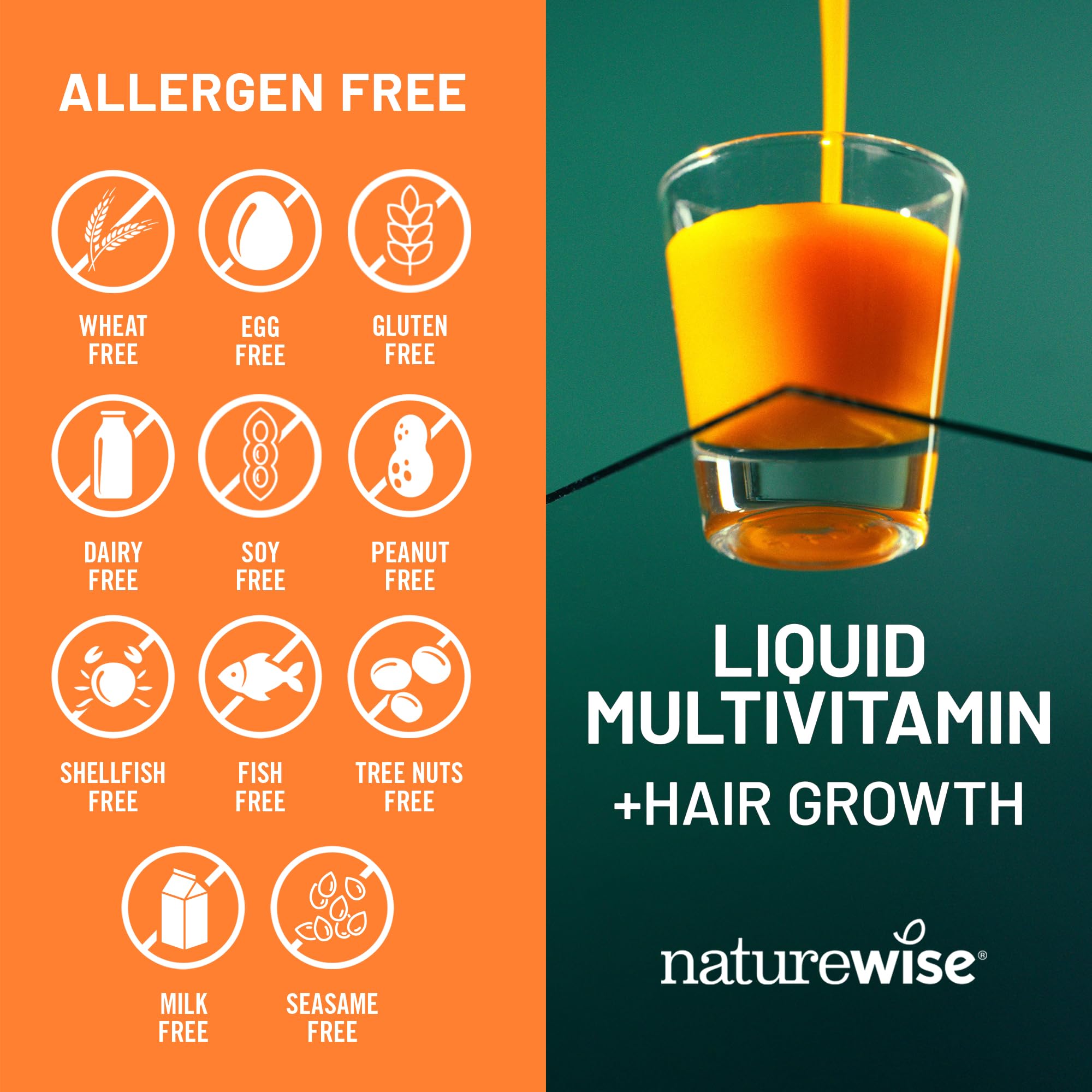 Foto 8 pulgar | Multivitamínico Líquido Naturewise Para El Crecimiento Del Cabello, 887 Ml Para Mayores De 18 Años - Venta Internaci
