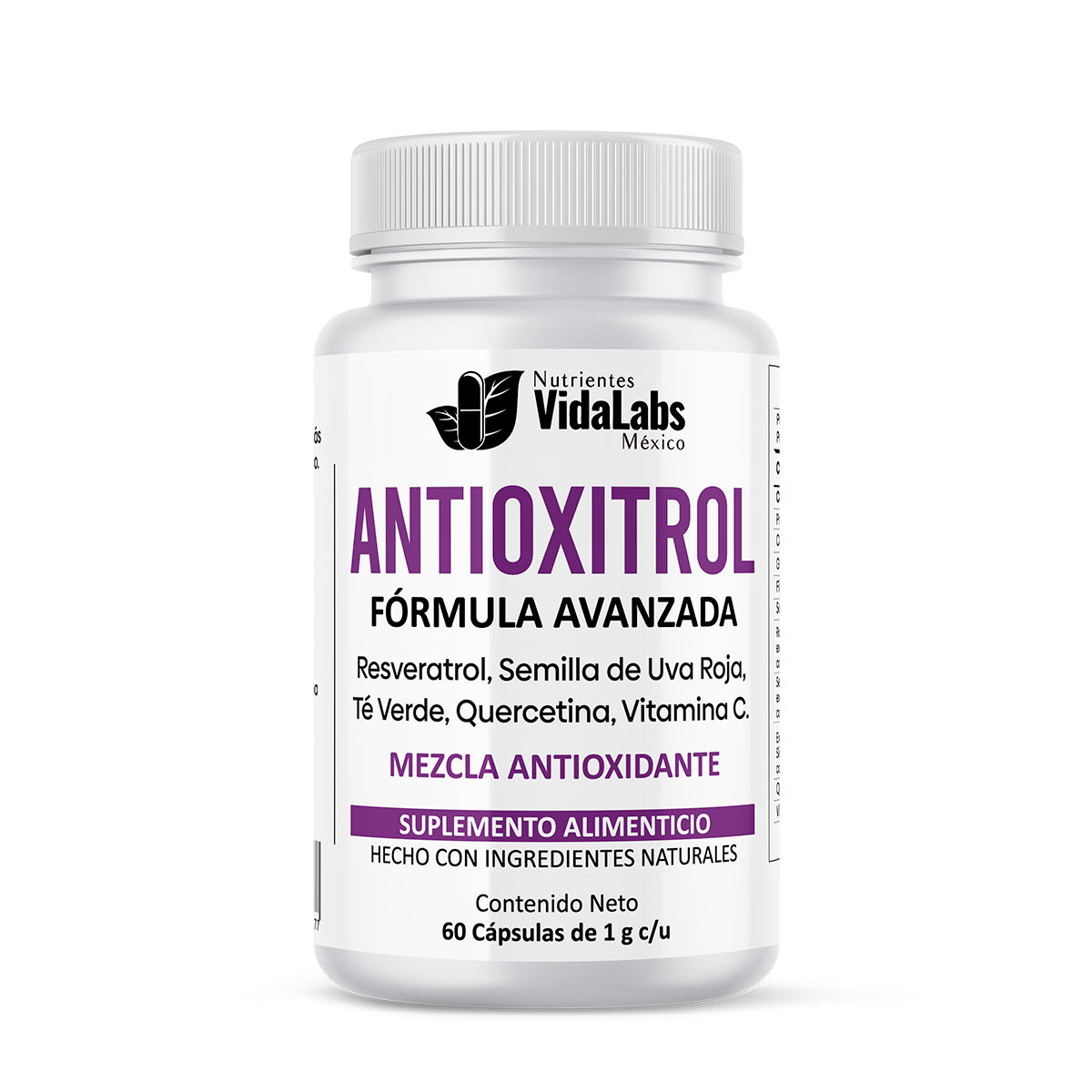 Foto 2 pulgar | Antioxitrol Nutrientes Vidalabs México Antioxidantes Premium Resveratrol
