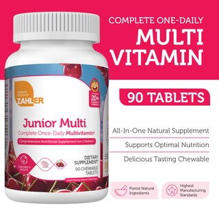 Foto 3 | Tableta Multivitamínica Masticable Zahler Kids Complete 90 Unidades - Venta Internacional.