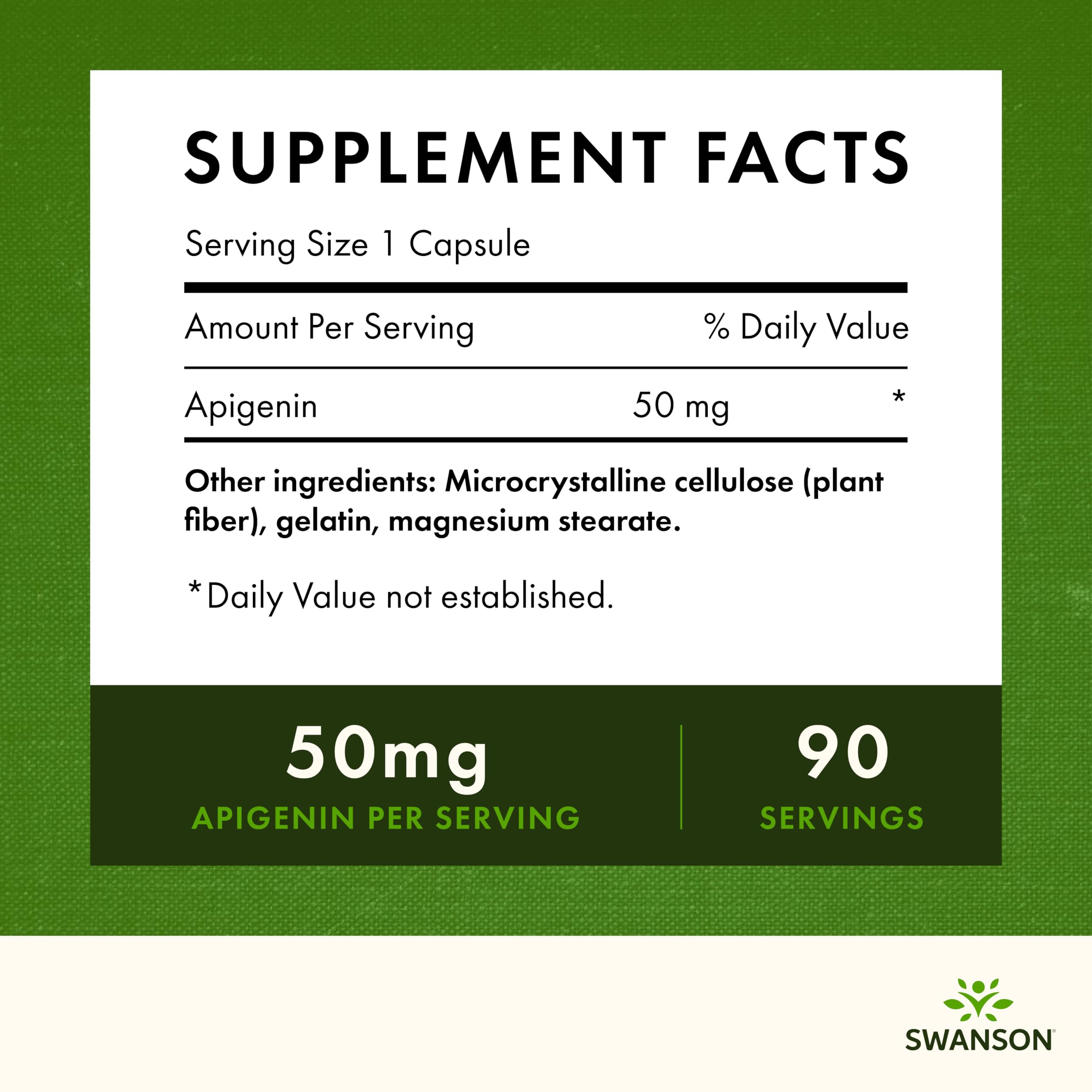 Foto 4 pulgar | Suplemento De Apigenina Swanson 50 Mg Para Dormir, 90 Cápsulas (paquete De 3) - Venta Internacional.