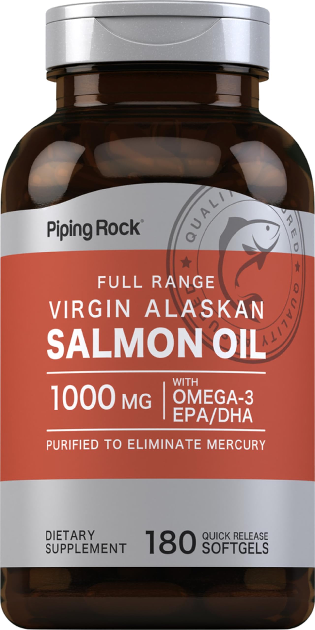 Foto 2 pulgar | Suplemento De Aceite De Salmón Salvaje De Alaska Piping Rock, 1000 Mg - Venta Internacional.