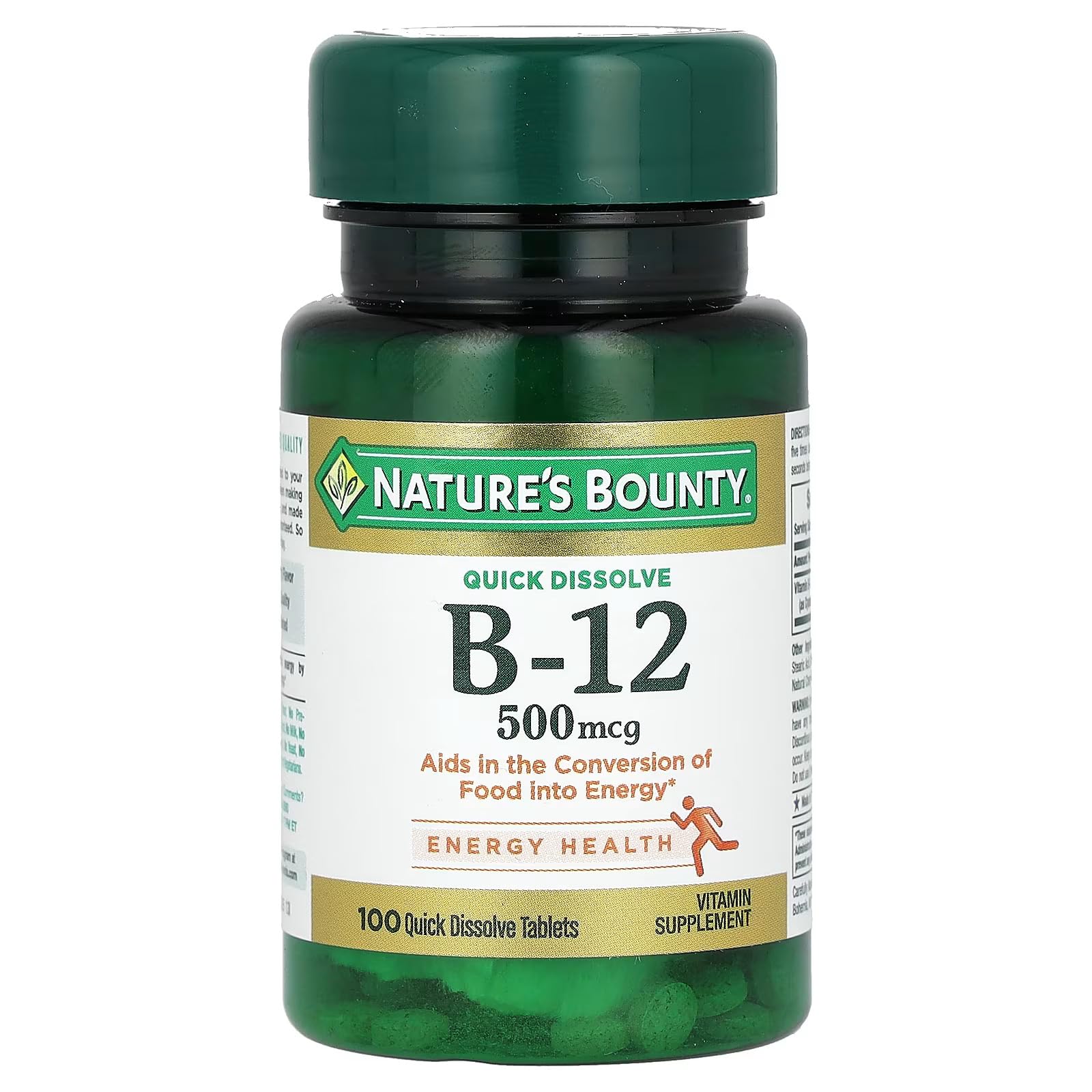 Foto 1 | Suplemento De Vitamina B-12 De Nature's Bounty, 500 Mcg, 100 Tabletas - Venta Internacional.