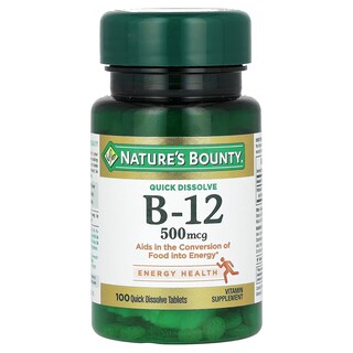 Foto 1 | Suplemento De Vitamina B-12 De Nature's Bounty, 500 Mcg, 100 Tabletas - Venta Internacional.