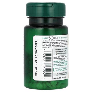 Foto 3 | Suplemento De Vitamina B-12 De Nature's Bounty, 500 Mcg, 100 Tabletas - Venta Internacional.