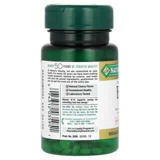 Foto 4 | Suplemento De Vitamina B-12 De Nature's Bounty, 500 Mcg, 100 Tabletas - Venta Internacional.