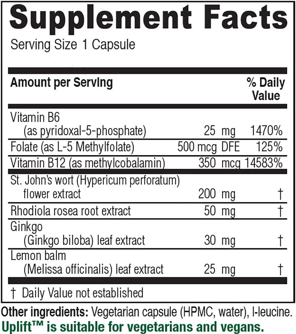 Foto 3 pulgar | Suplemento Vitanica Uplift Mood Support 60 Cápsulas - Venta Internacional.