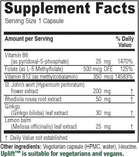 Foto 2 | Suplemento Vitanica Uplift Mood Support 60 Cápsulas - Venta Internacional.