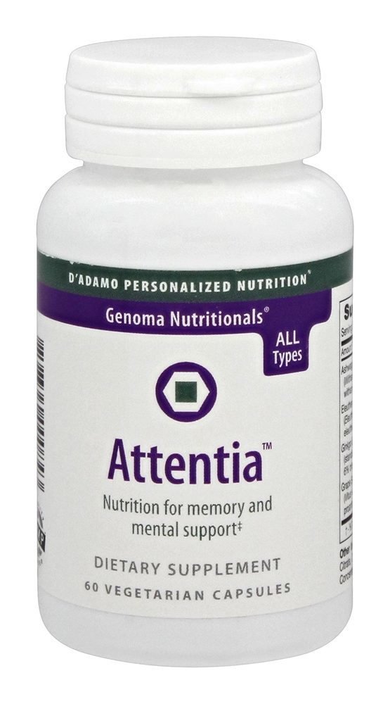 Suplemento D'adamo Personalized Nutrition Attentia 60 Cápsulas - Venta Internacional.
