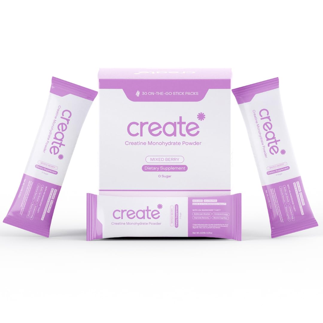 Foto 2 pulgar | Monohidrato De Creatina En Polvo Create 5 G Creapure Mixed Berry - Venta Internacional.