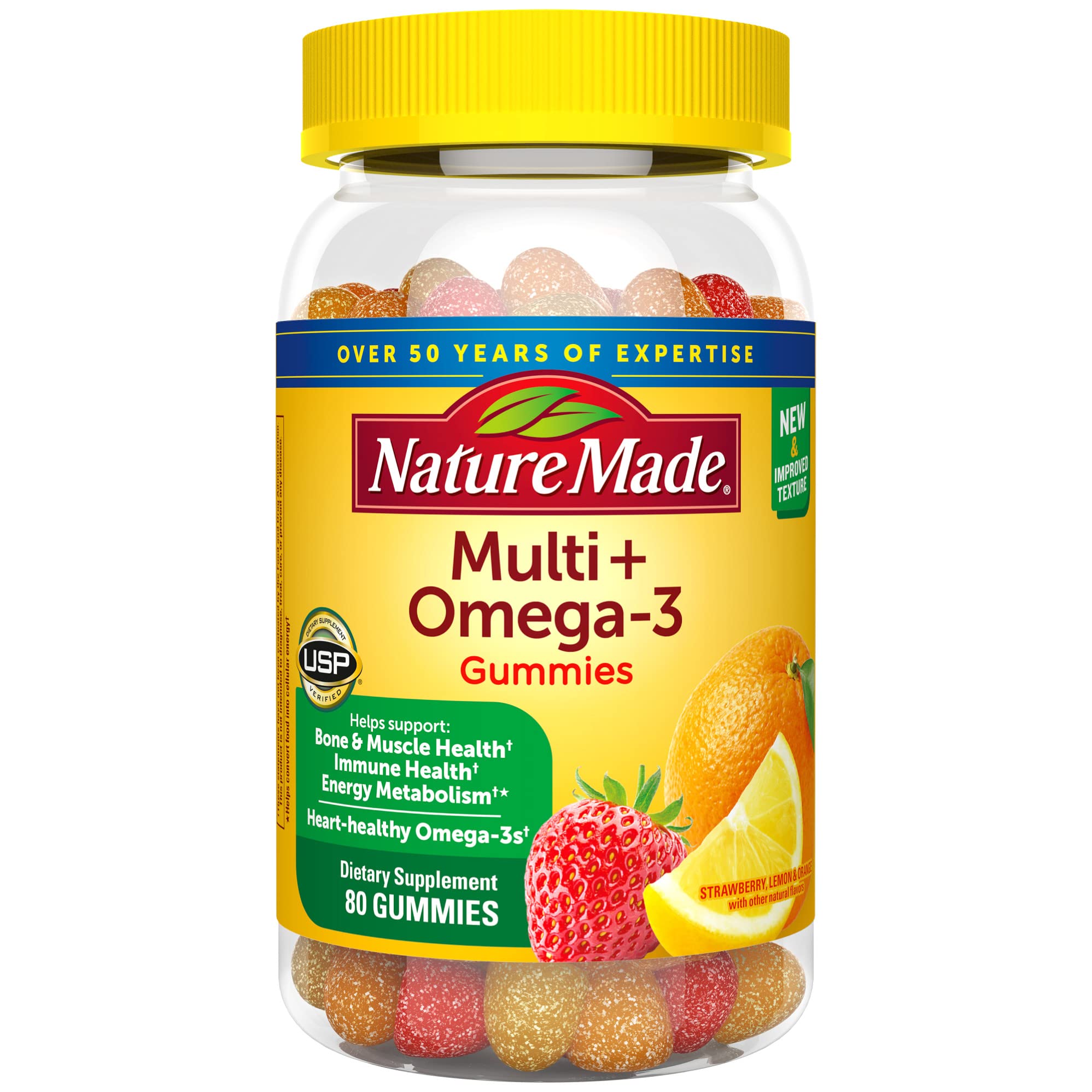 Foto 2 pulgar | Suplemento Multivitamínico Y Omega-3 80 Gomitas Nature Made - Venta Internacional.