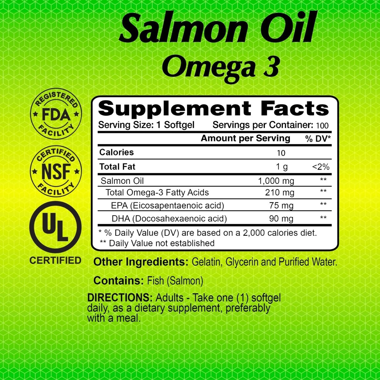Foto 5 pulgar | Suplemento Alfa Vitamins De Aceite De Salmón 100 Cápsulas Blandas Con Epa Y Dha - Venta Internacional.