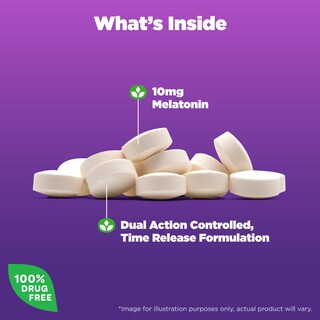 Foto 3 | Sleep Aid Natrol Sleep Advanced Melatonina 10 Mg 60 Comprimidos - Venta Internacional