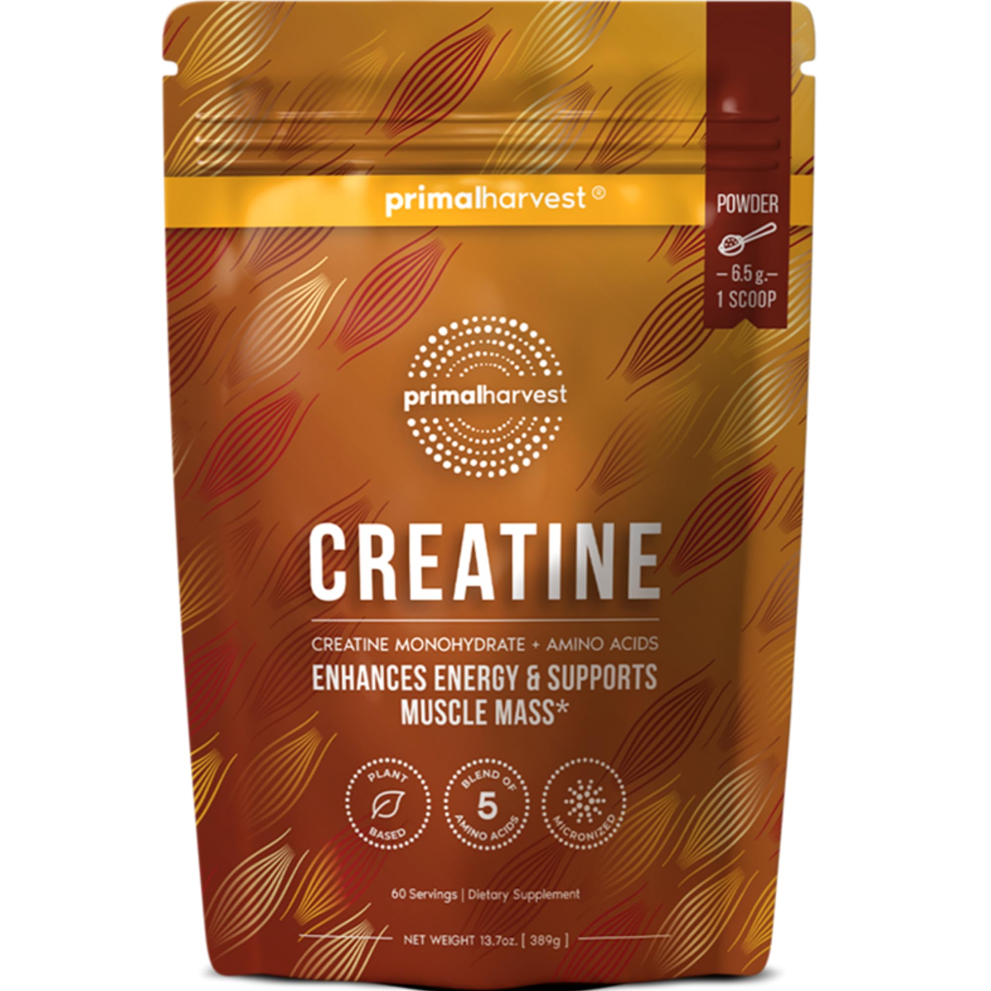 Foto 2 pulgar | Suplemento De Creatina En Polvo Primal Harvest 300 G (60 Porciones) - Venta Internacional.