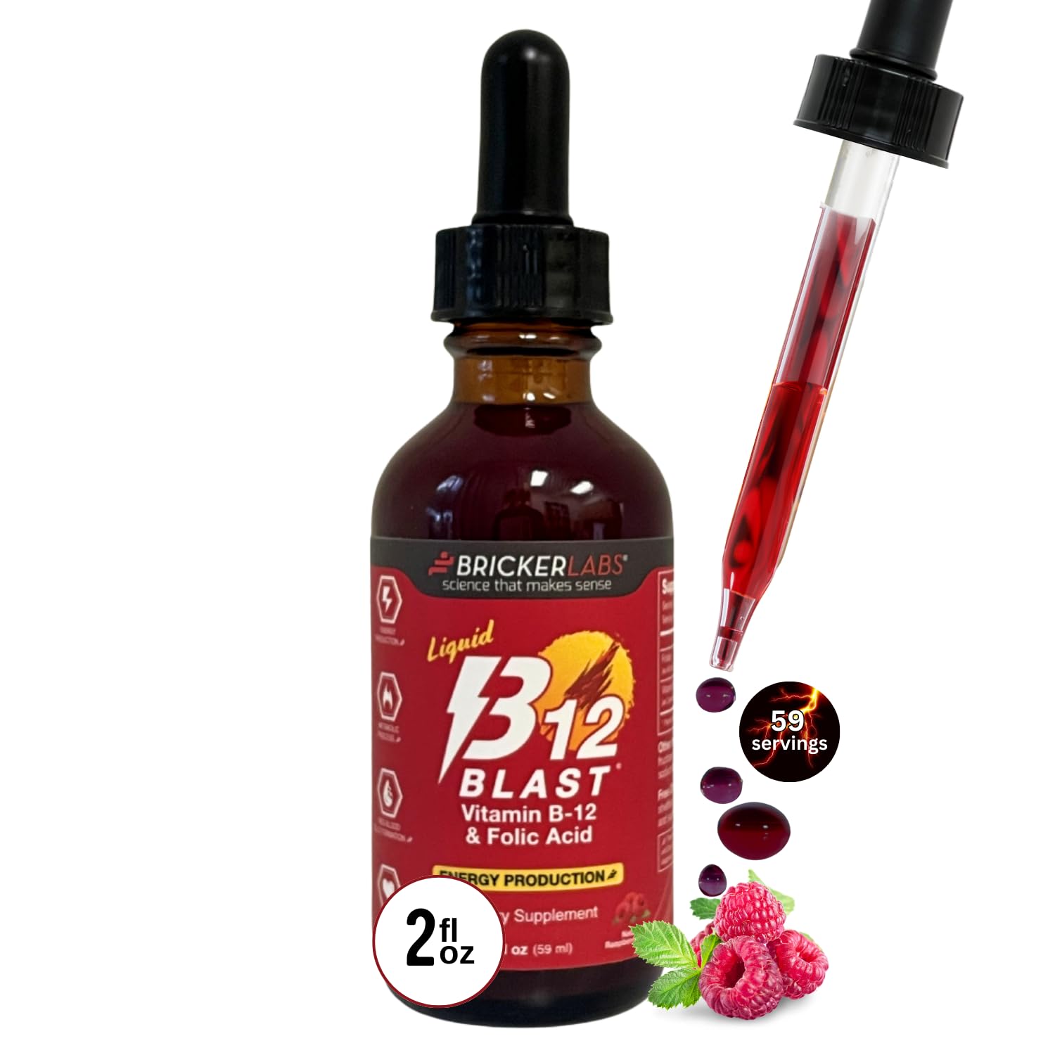 Foto 2 pulgar | Suplemento De Vitamina B12 Líquida B-12 Blast De Bricker Labs, 60 Ml - Venta Internacional.