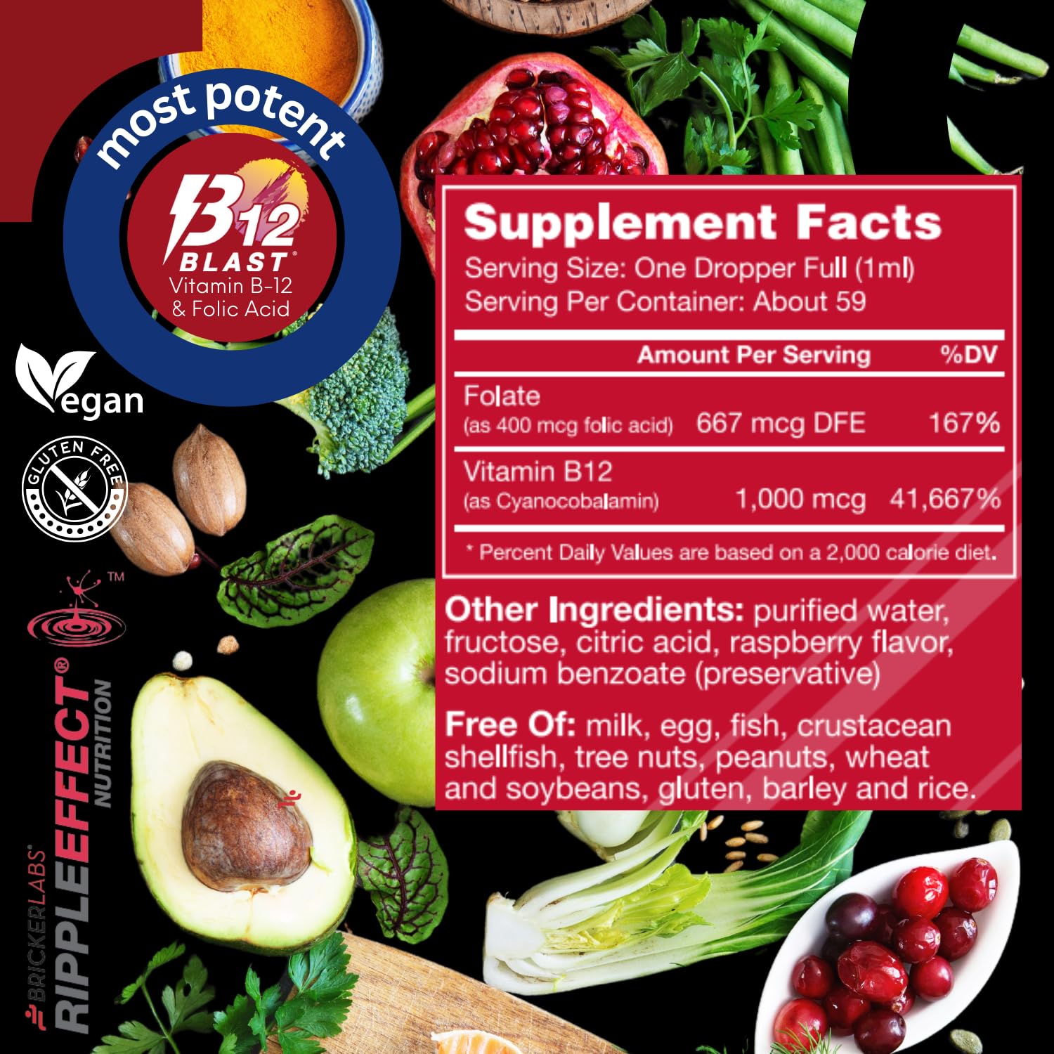 Foto 7 pulgar | Suplemento De Vitamina B12 Líquida B-12 Blast De Bricker Labs, 60 Ml - Venta Internacional.