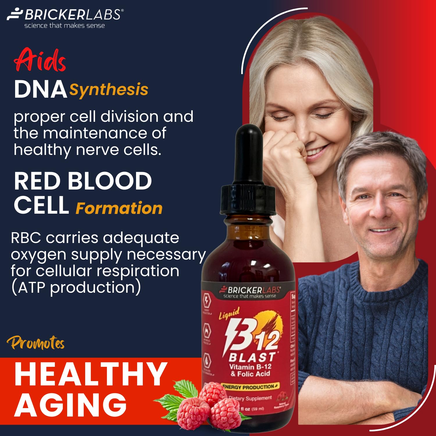 Foto 7 | Suplemento De Vitamina B12 Líquida B-12 Blast De Bricker Labs, 60 Ml - Venta Internacional.