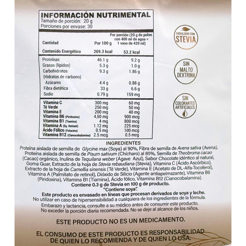 Foto 3 pulgar | Proteína Pure Health de Chocolate 600 g