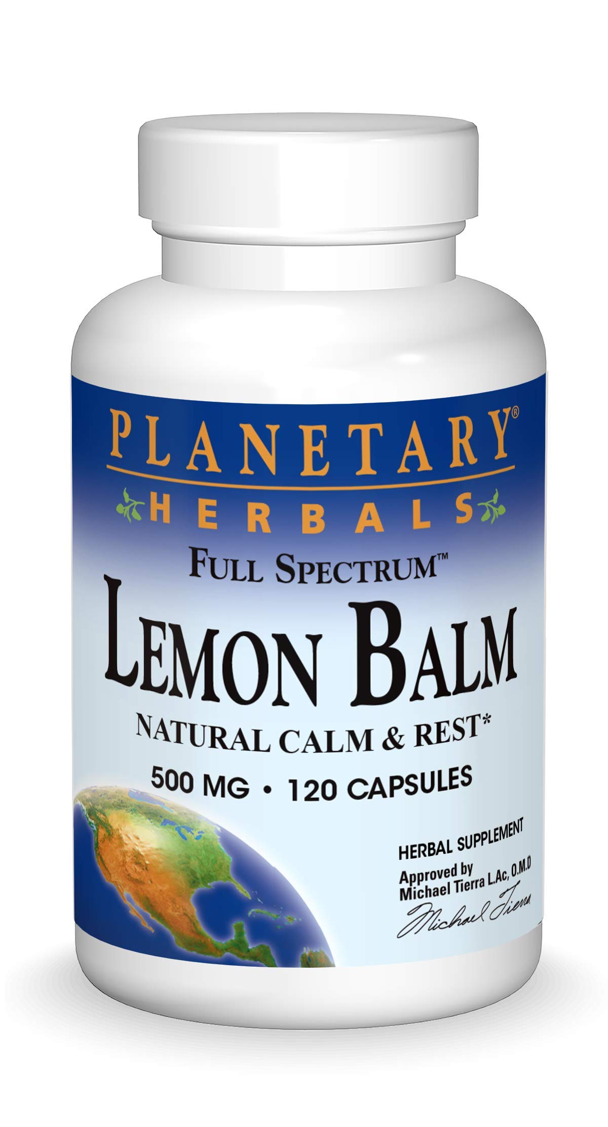 Suplemento De Bálsamo De Limón Planetary Herbals De Espectro Completo, 500 Mg - Venta Internacional.