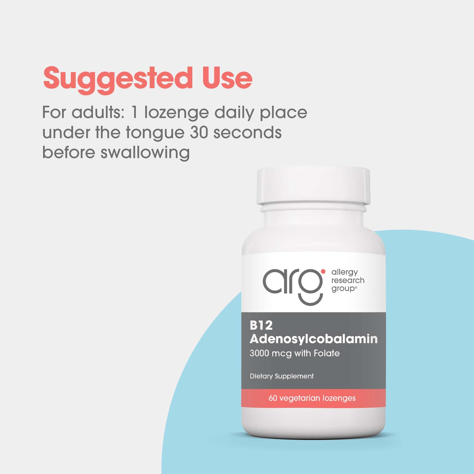 Foto 5 pulgar | Suplemento Del Grupo De Investigación De Alergias B12 (adenosilcobalamina, 3000 Mcg) - Venta Internacional.